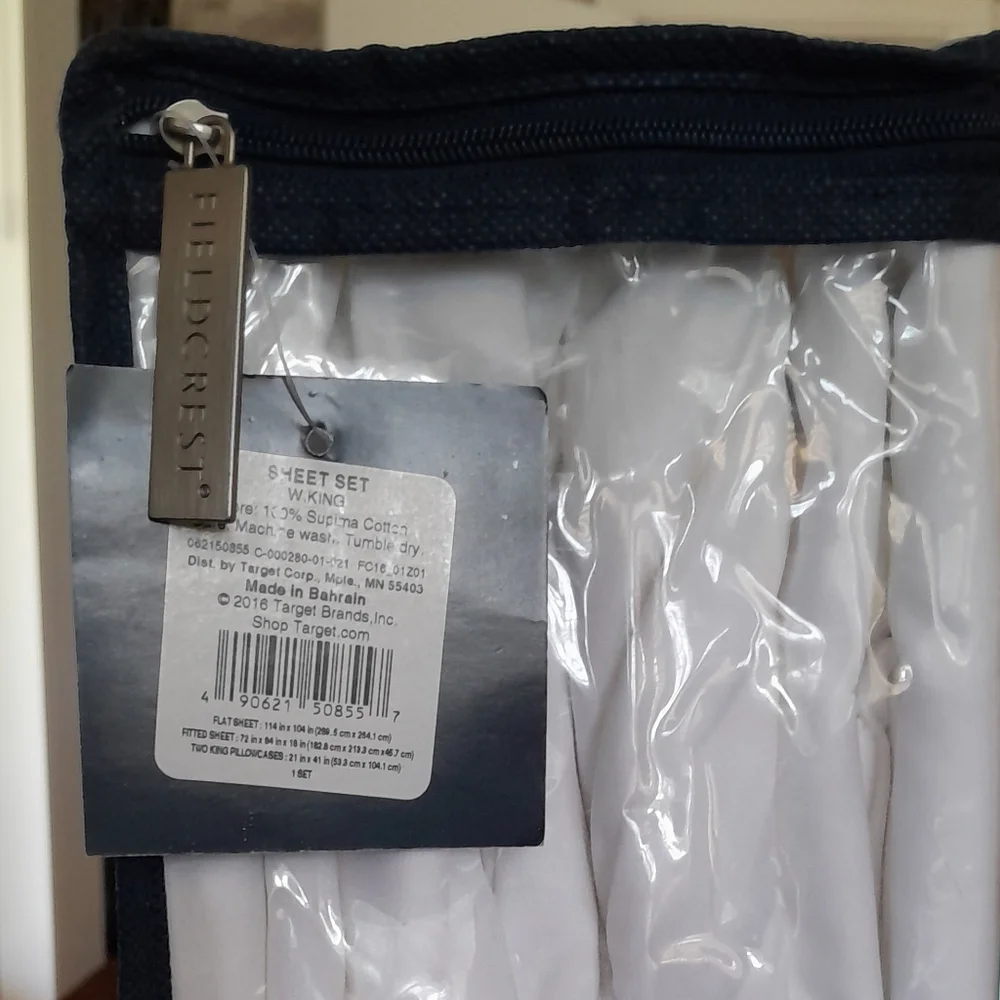 Brand New Fieldcrest California King Sheet Set 100% Supima Cotton